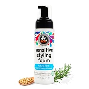 So Cozy Kids Sensitive Styling Foam – Sensitive Foam For Kids w/Straight or Curly Hair – Gentle Natural Hold Styler, Rosemary (6 fl oz)