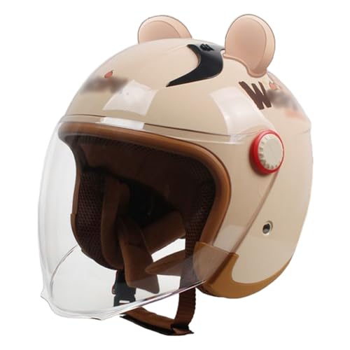 Casco Abierto para Niños De Motocicleta con Visera Solar, Casco Abierto para Niños Y Niñas De 2 A 6 Años, Casco para Ciclomotor Infantil Homologado ECE 22.06 A,48-56cm