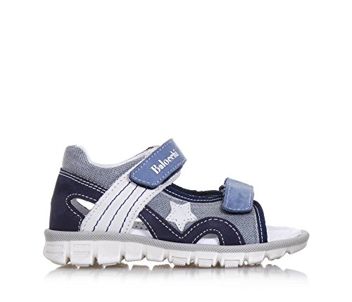 Balocchi Sandalo Blu e Grigio in nabuk e Pelle