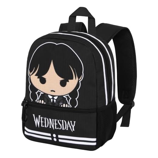 Wednesday Miércoles Cute-Mochila Sweet, Gris, 26 x 33 cm, Capacidad 9,5 L