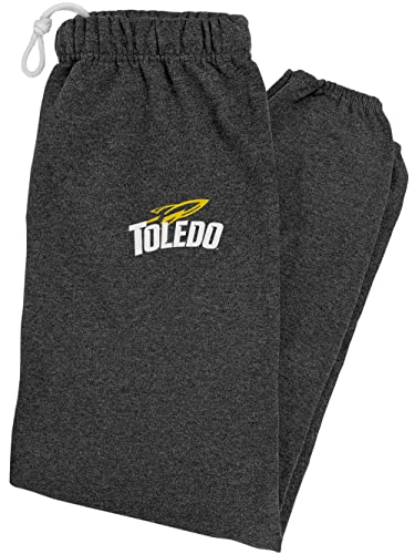 LOGOVISION University of Toledo Primary Logo Mens Jogger Sweatpants, Charcoal Heather, Large