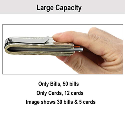 Money Clip Spring Steel Cash Clips Large Capacity Minimalist Front Pocket Wallet4