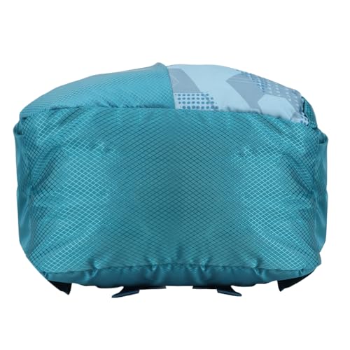 Image of Printed Backpack for School, Office & College | Polyester Turquoise Tuition Case for Adults| Comfortable Bags for Girls & Boys | Carry-On with Bottle Holder Pocket - 2 Main Compartments