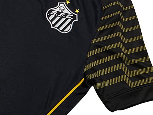 Camisa Goleiro Santos Oficial 2021, Umbro, Junior, Preto/Amarelo, 8