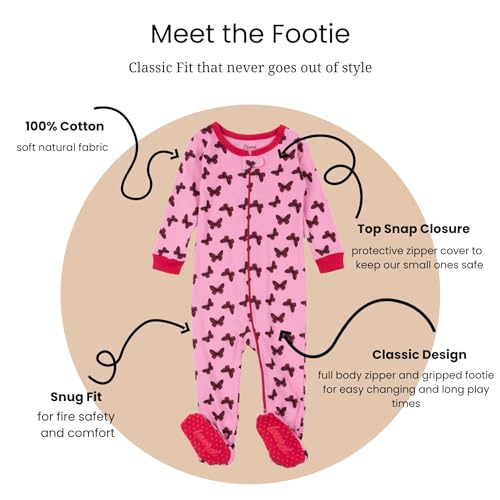 image for Leveret Kids Pajamas Baby Boys Girls Footed Pajamas Sleeper 100% Cotto