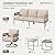 MIXPATIO 5-Piece Patio Outdoor Conversation Furniture Set with 2 Swivel Chairs, Steel Modern Outdoor Patio Conversation Sets with Thick Cushions for Porch, Balcony, Backyard - Beige