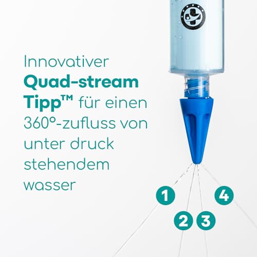 Medi Grade Ohrenreiniger und Ohr Wachs-Entferner Spritzen Set mit 3 x Sanften Quad-Stream Ohrenschmalz Entferner | Ohrenschmalzentferner Set für die Ohr Reinigung | Ohrenschmalz Entfernen