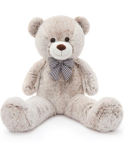Image of MaoGoLan 39 Inch Giant Teddy Bear, Two Tone Plush Stuffed Animal Gift | Soft plush fur and a huggable 39 inch design make this big teddy bear a cozy companion for kids, teens, and loved ones.