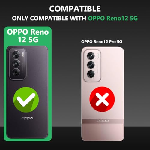 Image of Fashionury Crystal Clear Case for Oppo Reno 12 5G | Yellowing Resistance | Transparent TPU Silicone | Raised Camera Lips | Slim Transparent Cover