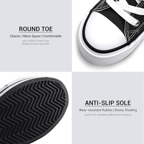 Womens Platform Wedge Sneakers Hidden Wedge 4 Inches Height Boost, High Top Canvas Heel Sneakers White Fashion Sneakers for Women and Girls4