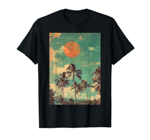 Vintage Hawaii Theme Minimalist Art T-Shirt