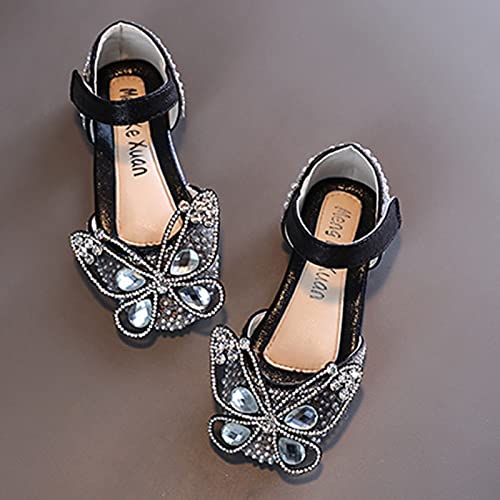 Girls Sandals Fashion Spring and Summer Girls Sandals Dress Dance Show Princess Shoes Toddler Slippers Girls Size4