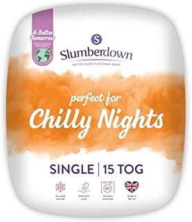 Slumberdown Chilly Nights Single Duvet 15 Tog Winter Duvet Single Bed