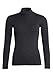 Produktbild con-ta Thermo Langarm Shirt mit Zipper, Damenshirt mit Stehkragen, aus natürlicher Baumwolle, wärmeisolierende Unterwäsche, schwarz Melange, Größe: 40