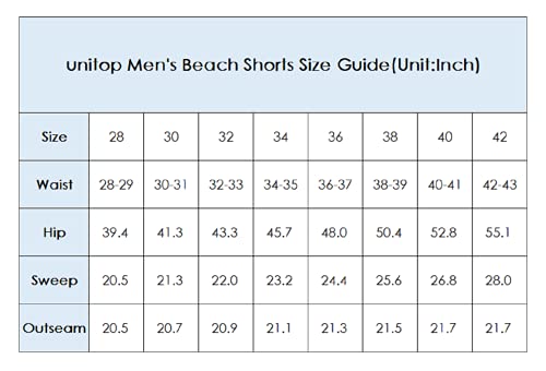 Unitop Mens's Long Board Trunk With Drawstring Relaxed Fit Quick Dry Tie-Dyed Swim Shorts Blue-405 36 #TOP5