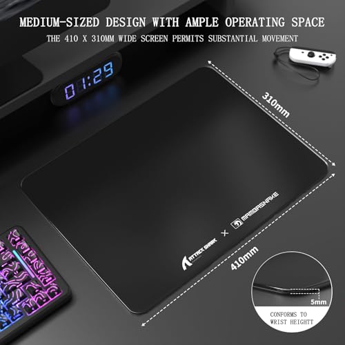 Alfombrilla ATTACK SHARK CM05SE de cristal templado resistente para periféricos gaming 5