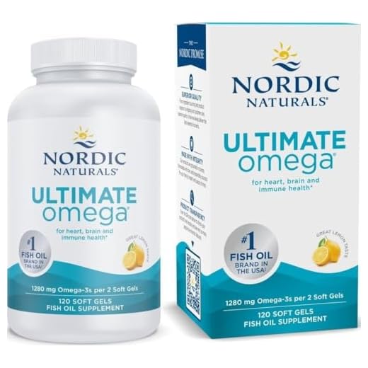 Nordic Naturals Ultimate Omega, Lemon Flavor - 120 Soft Gels - 1280 mg Omega-3 - High-Potency Omega-3 Fish Oil Supplement with EPA & DHA - Promotes Brain & Heart Health - Non-GMO - 60 Servings