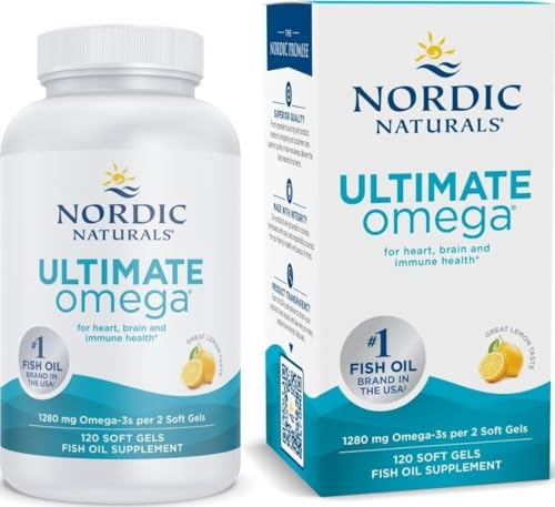 Image of Nordic Naturals Ultimate Omega, 1280mg Omega-3 Fish Oil, Lemon - 120 Count