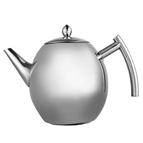 Haofy Tetera de Café de Acero Inoxidable Hervidor de Agua Eléctrico Tetera con Filtro de Té (1500ml) - Imagen 3