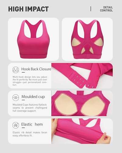Image of RUNNING GIRL Sports Bras for Women, Molded Cup High Impact Sports Bra Workout Bras for Women High Support Racerback