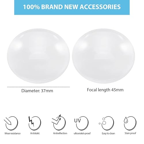 Soaying 094240 2X For Cardboard Virtual Reality Vr Biconvex Lenses Only 37Mm X 45Mm thumb #1