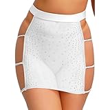 Fabriqué à partir d'un mélange de polyester, d'élasthanne et de strass, il offre un ajustement confortable avec juste ce qu'il faut d'élasticité et une touche d'éclat