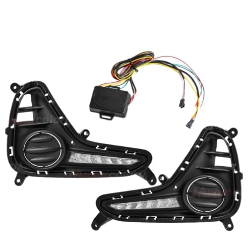 ZCHGASDPE For Hyundai Grand I10 2017 2018 2019 DRL Daytime Running Lights LED Fog Lamp Turn Signal Yellow White Daylights Car Accessories