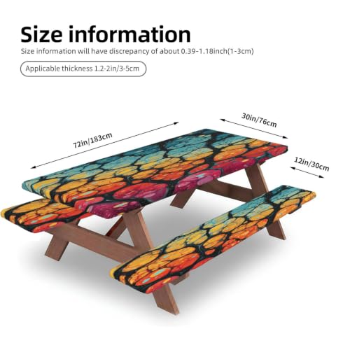Nappe de table rectangulaire extensible contre le vent avec housses