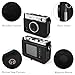 Rieibi Mini EVO Case - Vintage PU Leather Protective Bag for Fuji Instax Mini EVO Instant Camera - Removable Case with Adjustable Shoulder Strap Battery Charging Port - Black