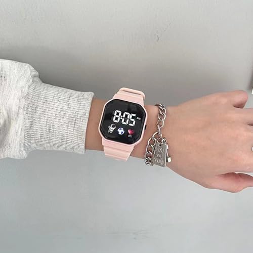 Reloj Deportivo: Reloj Digital, Rastreador De Actividad Física Resistente Al Agua, De Pulsera Deportivo Cómodo | Relojes Deportivos Cómodos Digitales Para Niños, Relojes LED Impermeables, Silico - imagen 8