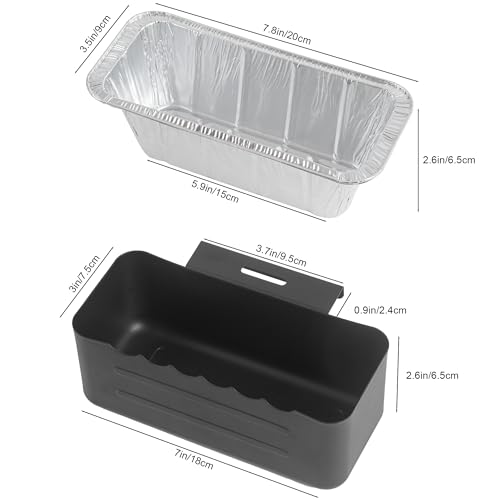 BLELEYLL Drip Tray for Blackstone Griddles - Heavy Duty Grease Catcher Fits 17, 22, 28, 30 & 36 Inches, Includes Cup & 20 Disposable Liners, Easy Cleanup