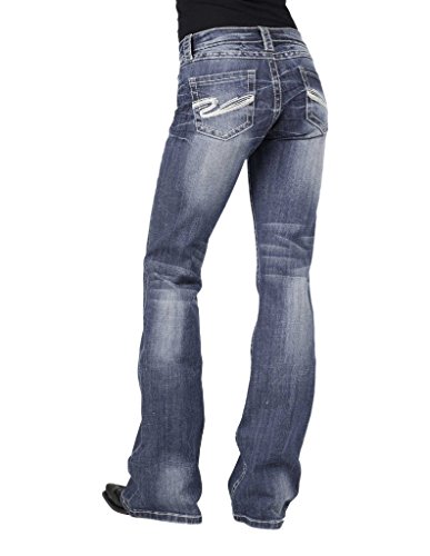 Stetson Women's 816 Fit White S Stitch Bootcut Jeans Denim 2 XL2