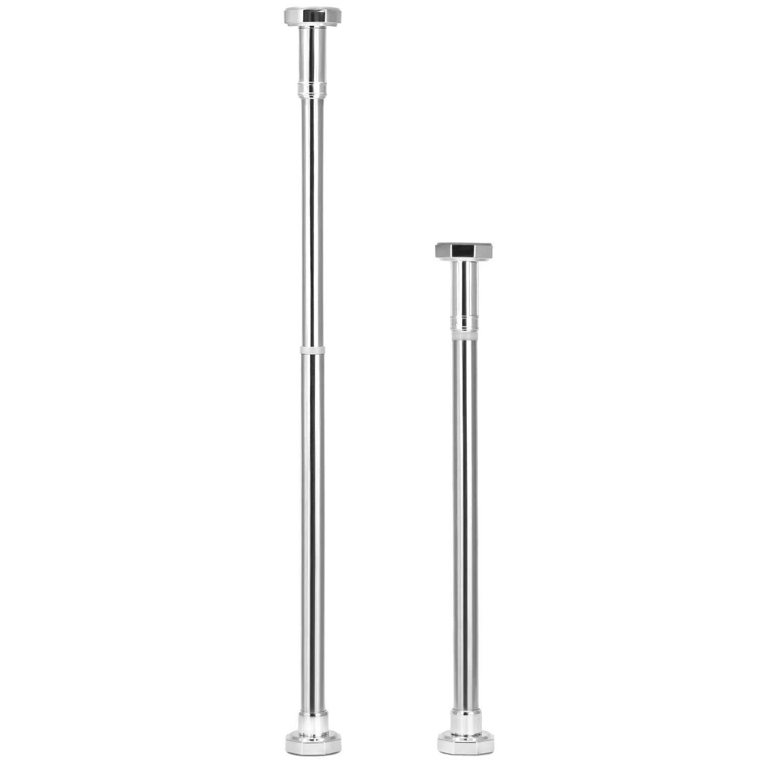 Support d'évier encastrable réglable en acier inoxydable de 50 à 80 cm QWORK Lot de 2
