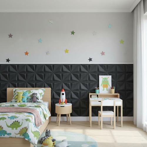 Image of Kayra Decor 3D PVC Wall Panel Bloom Design, Grey Pine Wood Color 19.7 inch x 19.7 inch (Pack of 18) - Covers 48.51 Sq. Ft.