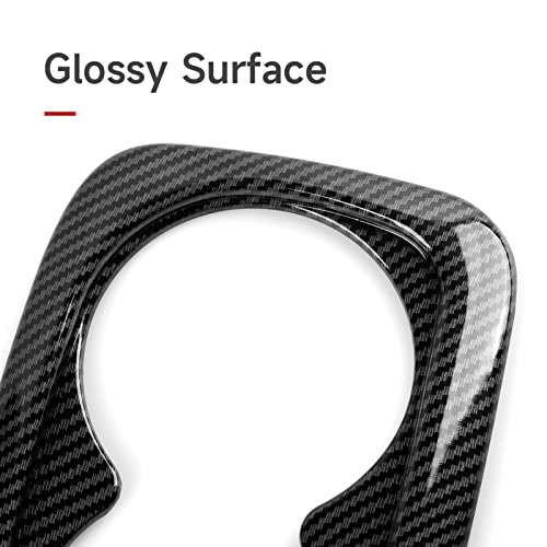 Image of Car Cup Holder Water Cover Decals for 2022-2026 Honda Civic 11th Gen Accessories ABS Carbon Fiber Stickers