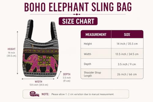 Image of SUVASANA Large Sling Shoulder Bag for Men Women Casual Comfortable Everyday Purse Travel Women's Cross-body Bags