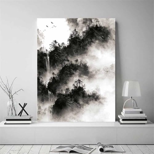 Tableau toile decoration murale zen pour bureau et chambre à coucher
