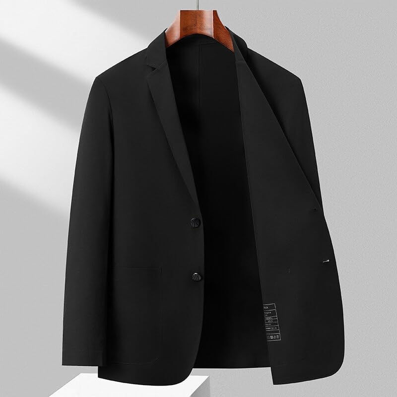 Men's Spring Summer Solid Color Ice Silk Business Casual Suit Jacket Young4
