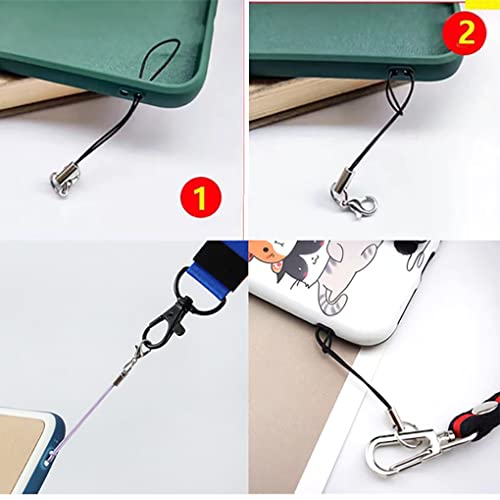 30 X Cell Phone Backpack Lanyard, Lobster Clasp, Buckle Snap, Pendant Decoration Strap Line Rope String, Tone Split Ring With Silver Hook, Christmas Tree Decoration Cord Car Key Chain Findings Blue #TOP2