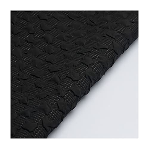 Tissu similicuir noir au mètre pour canapé et rénovation de voiture de 138 cm