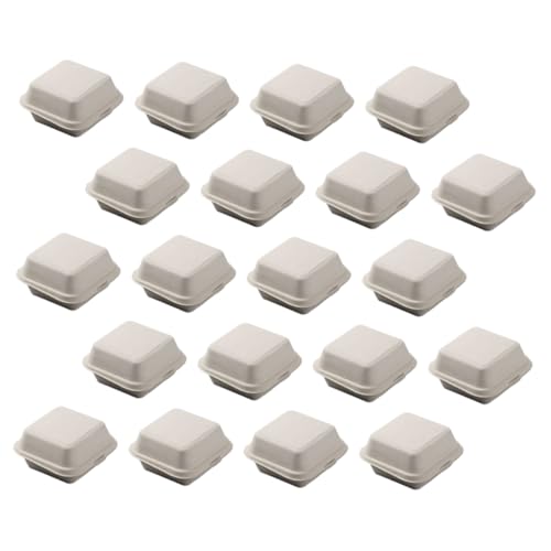 OKUMEYR 20Pcs Portable Disposable Take Out Containers Multi Function Food Storage Boxes Safe Cane Syrup Material Capacity for Lunch for Takeout Supplies
