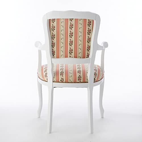 Pacific Gld 51697 Chair Armchair Stripe Rose Pink, W 21.3 X D 21.3 X H 34.3 Inches (54 X 54 X 87 Cm), Seat Height 17.9 Inches (45.5 Cm) #TOP4