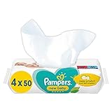 Pampers New Baby Sensitive Feuchttücher, die weichsten auf der Haut und ohne Duftstoffe und Alkohol, 3x4x50 Feuchttücher (insgesamt 600 Tücher)