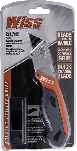 Faca utilitária de lâmina dobrável Crescent Wiss - WKF2, preta