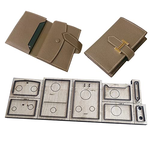 Matrice de découpe portefeuille avec trous de couture pour DIY