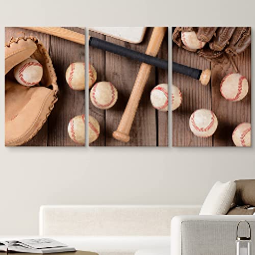 Lienzo de béisbol retro vintage para decorar tu salón deportivo rústico