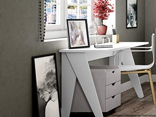 Mesa de Escritório Magnolia Falkk 1,20m Branca