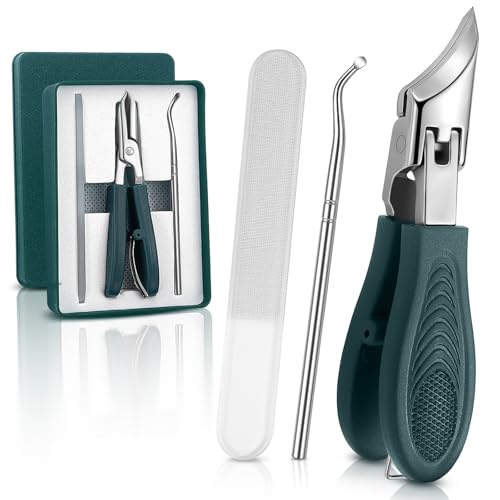 3pcs Ingrown Toenail Clippers Set Beveled Eagle Beak Nail Clippers for Thick Nails for Elderly Men Women