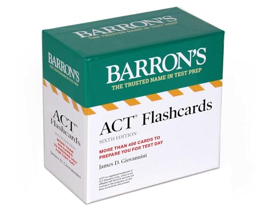 ACT Flashcards, Sixth Edition: Up-to-Date Review (2026) (Barron's ACT Prep)