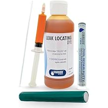 Pool Leak Detection Dye Kit for Leakmaster Anderson Manufacturing, DIY Swimming Pool Leak Detector w/ Pool Dye Syringe, Yellow Dye Refill Bottle & White Cure Pool Putty, Pool Repair Kit, Bundle of 3